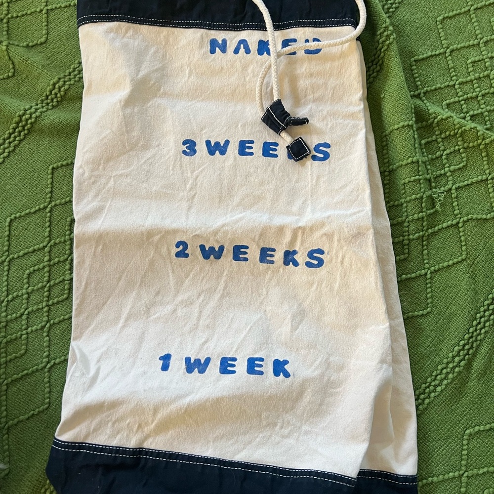 Extra Large Laundry Bag with Blue Text